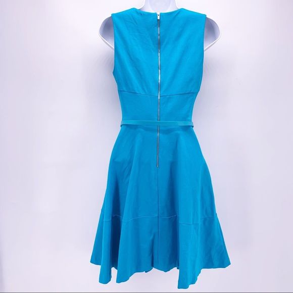 Banana Republic Knit Carrie Aquarium Blue Fit & Flare Dress Size 0 - Picture 8 of 9